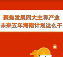 聚焦发展四大主导产业，未来五年海南计划这么干